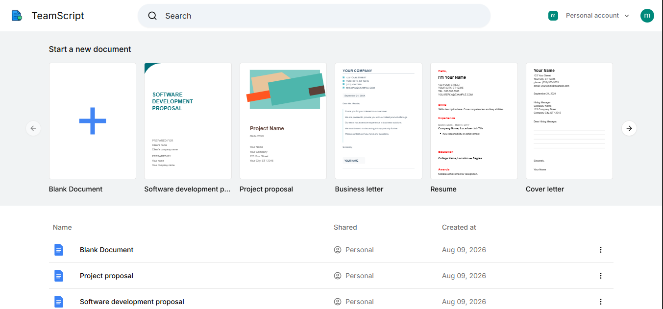 TeamScript screenshot 1 of 3